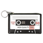 Retro Cassette Graphic Black White Cute Cool Small/Mini Zip