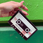 Retro Cassette Graphic Black White Cute Cool Small/Mini Zip