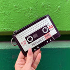 Retro Cassette Graphic Black White Cute Cool Small/Mini Zip