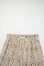 Leopard Drawstring Elastic Waist Pants