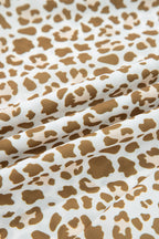 Leopard Drawstring Elastic Waist Pants