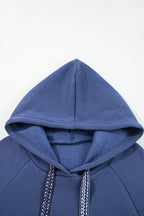 Solid Fleece Lined Drawstring Hoodie