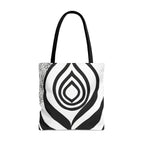 Large Tote Bag Floral Black Line Art Print 60110