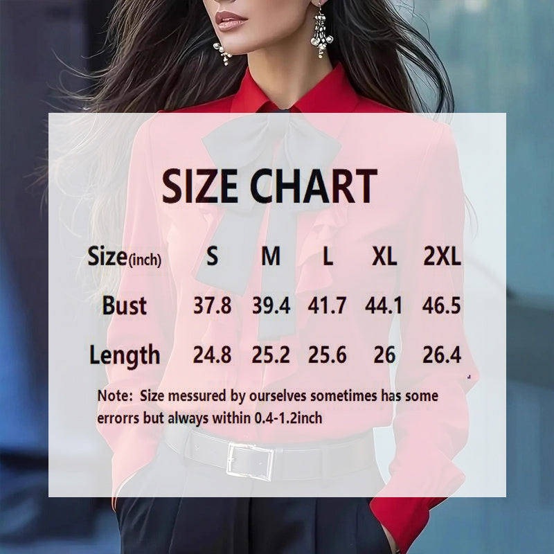 Silkbane | Ruffle trim bow-tie blouse