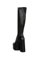 Coraline High Block Heeled Calf Boots
