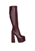 Coraline High Block Heeled Calf Boots