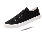 Retro Black/White Canvas Sneakers Unisex Size - Cushioned Insole