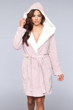Janet Plush Fleece Color Block Robe