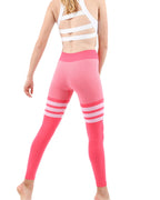 Rosé Pulse | Seamless Contrast Stripe Leggings