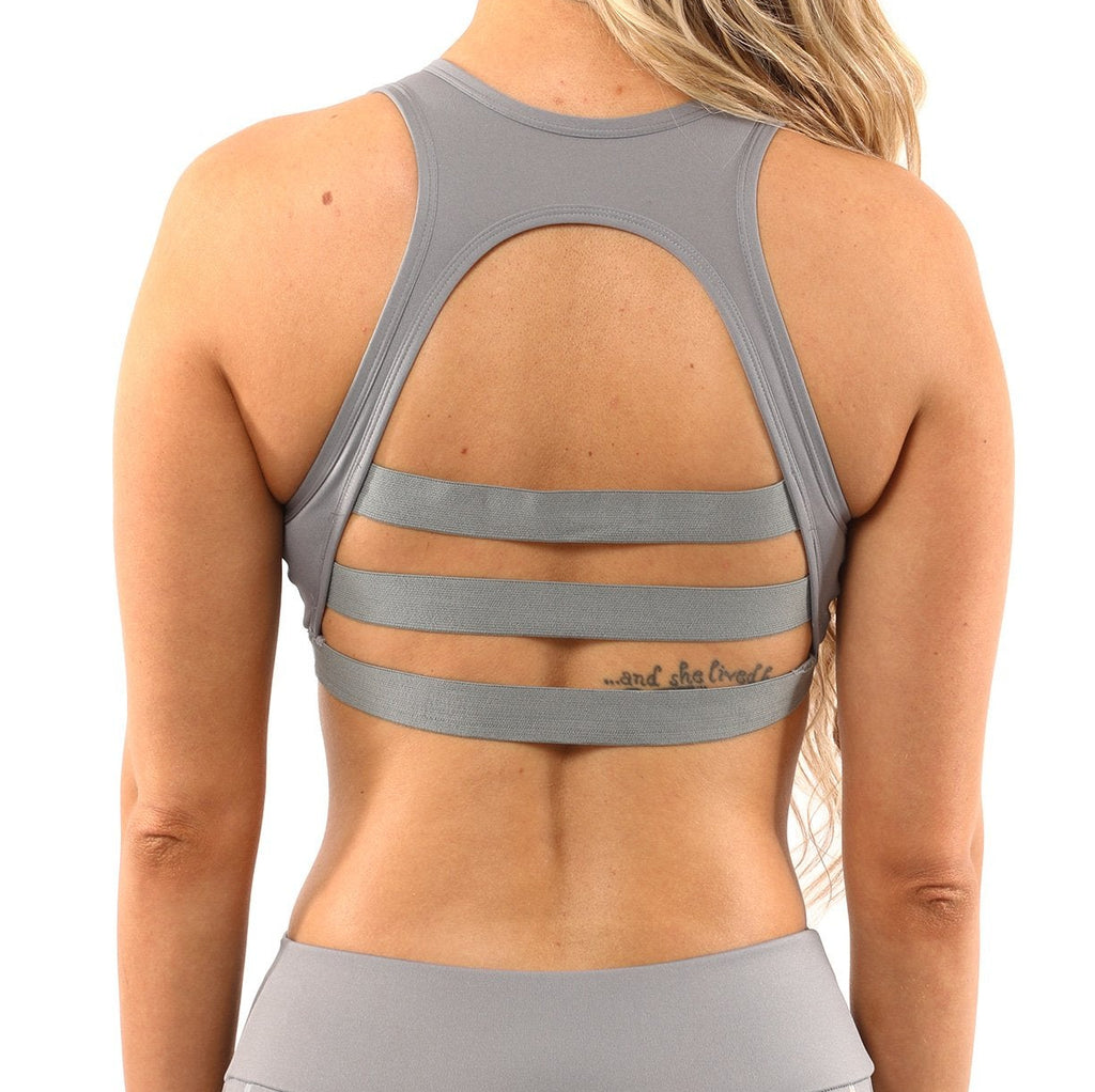 Steelveil | Mesh cutouts compression sports bra