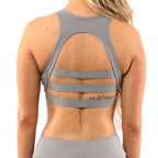 Steelveil | Mesh cutouts compression sports bra