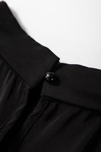 Lace Patchwork Sleeve Keyhole Neckline Blouse