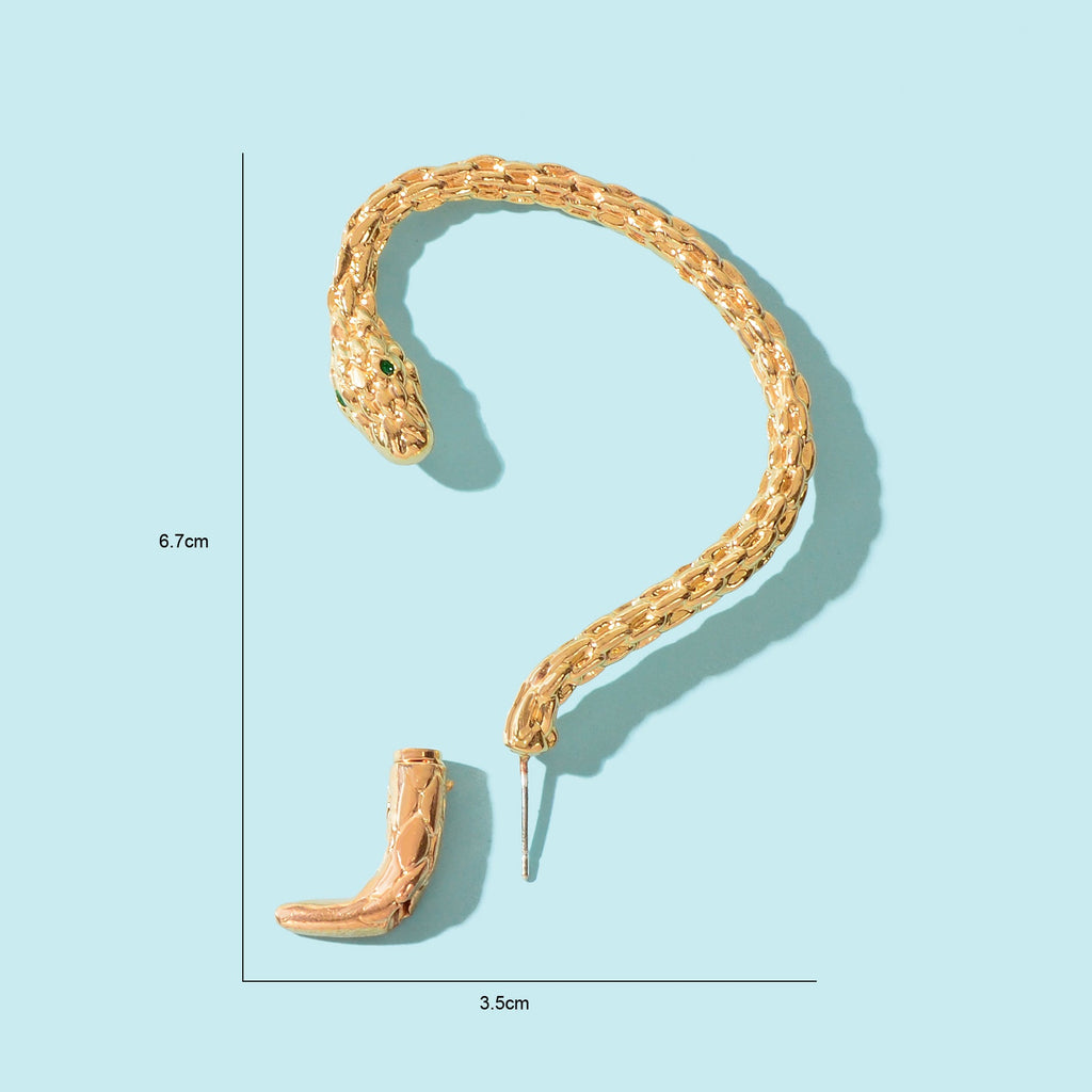 1 pc Punk Snake Piercing Cartilage Wrap Ear Jewellery Crawler Earring