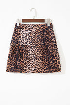 Wild Tempo | Leopard Tiered Patchwork Mini Skirt