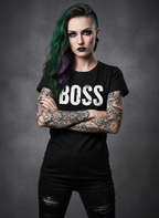 "BOSS" Black/White/Grey T-shirt