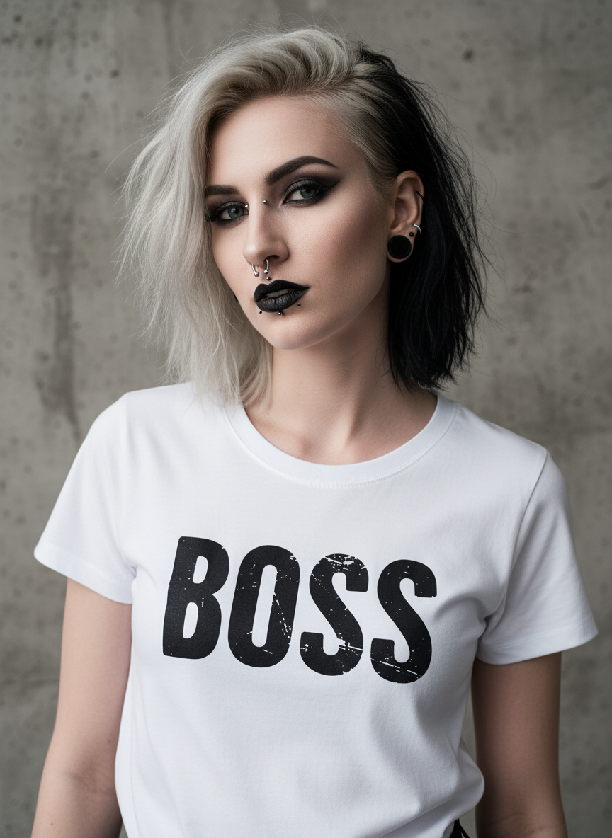 "BOSS" Black/White/Grey T-shirt