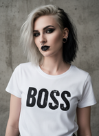 "BOSS" Black/White/Grey T-shirt