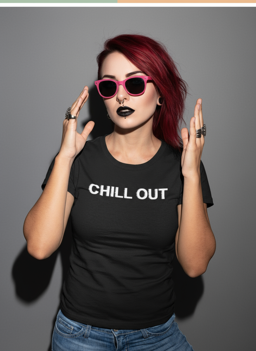 "Chill Out" Black T-shirt