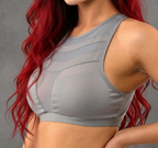 Steelveil | Mesh cutouts compression sports bra