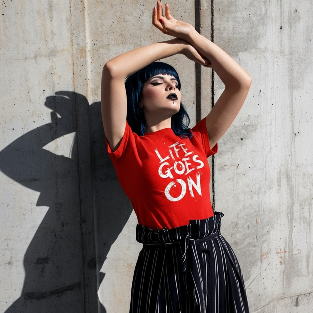 "Life Goes On" Red T-shirt