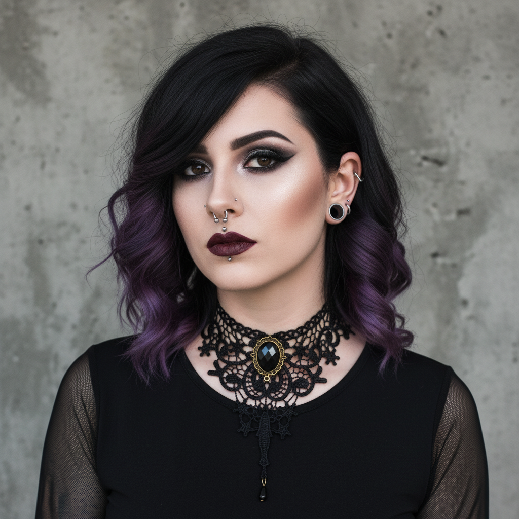 Gravemourn | Victorian Lace Gem Choker