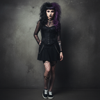 Midnight Reign | Wide Lace Sneaker Black