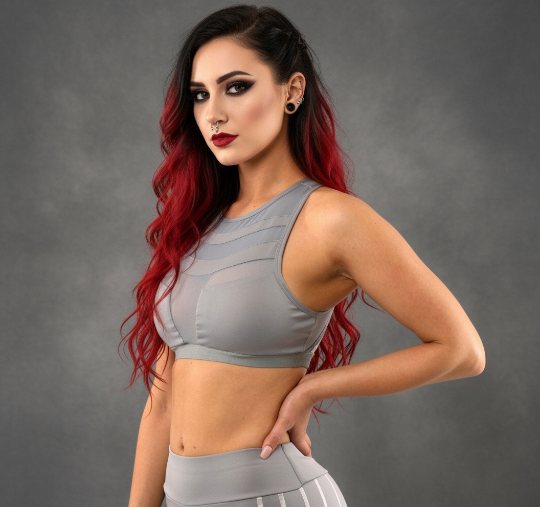 Steelveil | Mesh cutouts compression sports bra