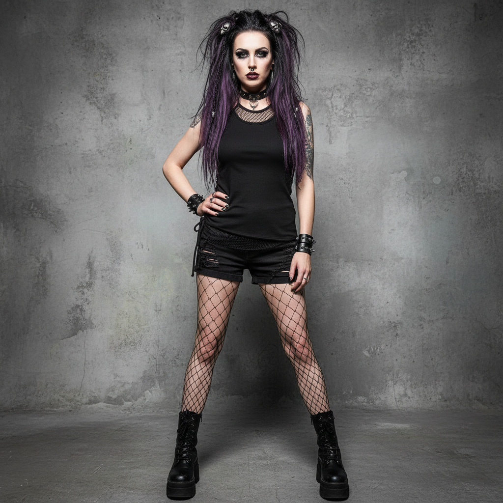 Ravenbind | 2-in-1 Neck Tie Mesh Top