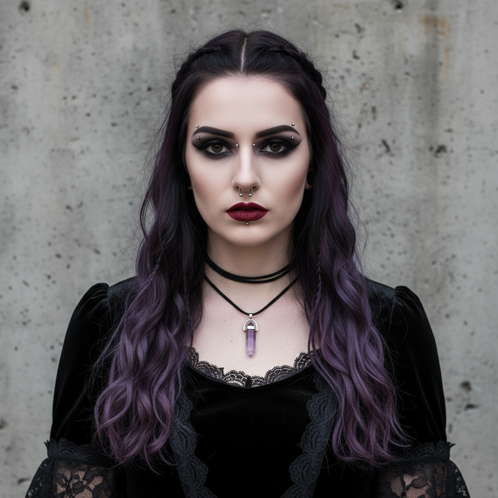 Shadow Signal | Dual Layer Crystal Pendant Choker