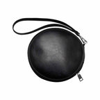 Womens Round Handbag - Ebony Black