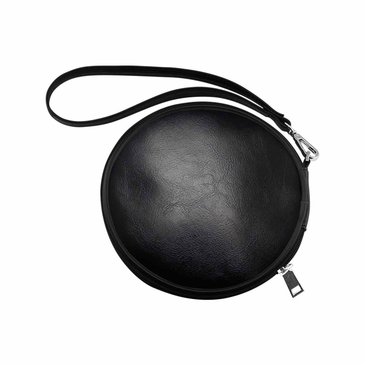 Womens Round Handbag - Ebony Black